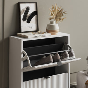 Vicco Scarpiera da ingresso Bianco 60 x 92 cm con cassetti