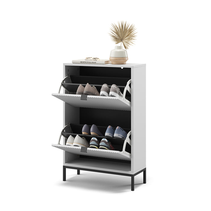 Vicco Scarpiera da ingresso Bianco 60 x 92 cm con cassetti