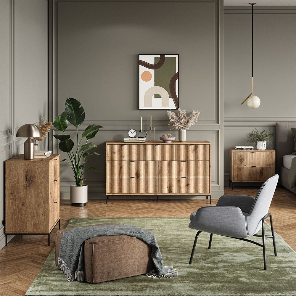 Vicco Scarpiera da ingresso Quercia vichinga 60 x 92 cm con cassetti