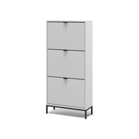 Vicco Scarpiera da ingresso Bianco 60 x 130 cm con 3 cassetti pieghevoli