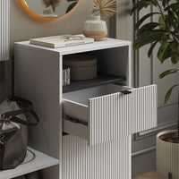 Vicco Panca scarpiera da ingresso Bianco 100 x 98.5 cm con anta e cassetto