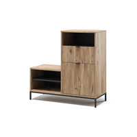 Vicco Panca scarpiera da ingresso Quercia vichinga 100 x 98.5 cm con 6 scomparti