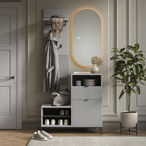 Vicco Appendiabiti da parete Grigio 43 x 120 cm