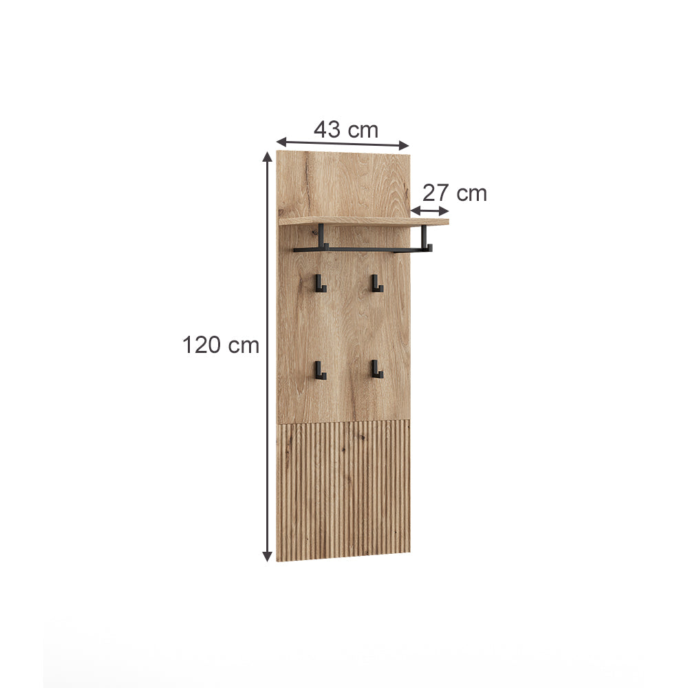 Vicco Appendiabiti da parete Quercia vichinga 43 x 120 cm