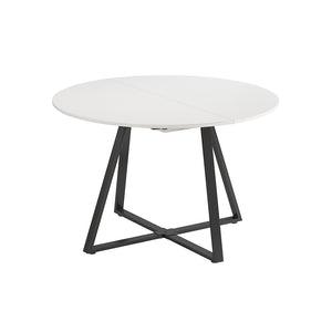 Vicco tavolo da pranzo allungabile Bianco/nero 120 x 120 cm estensibile