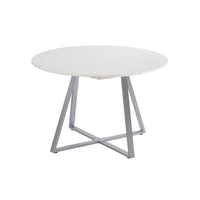 Vicco tavolo da pranzo allungabile Bianco/Grigio 120 x 120 cm estensibile