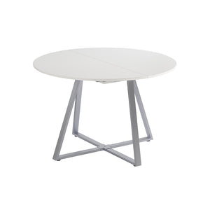 Vicco tavolo da pranzo allungabile Bianco/Grigio 120 x 120 cm estensibile