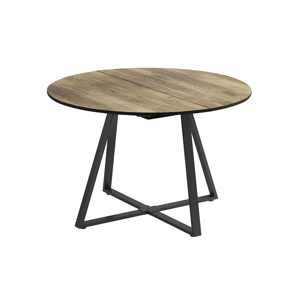 Vicco tavolo da pranzo allungabile Rovere rustico/nero 120 x 120 cm estensibile