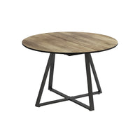 Vicco tavolo da pranzo allungabile Rovere rustico/nero 120 x 120 cm estensibile