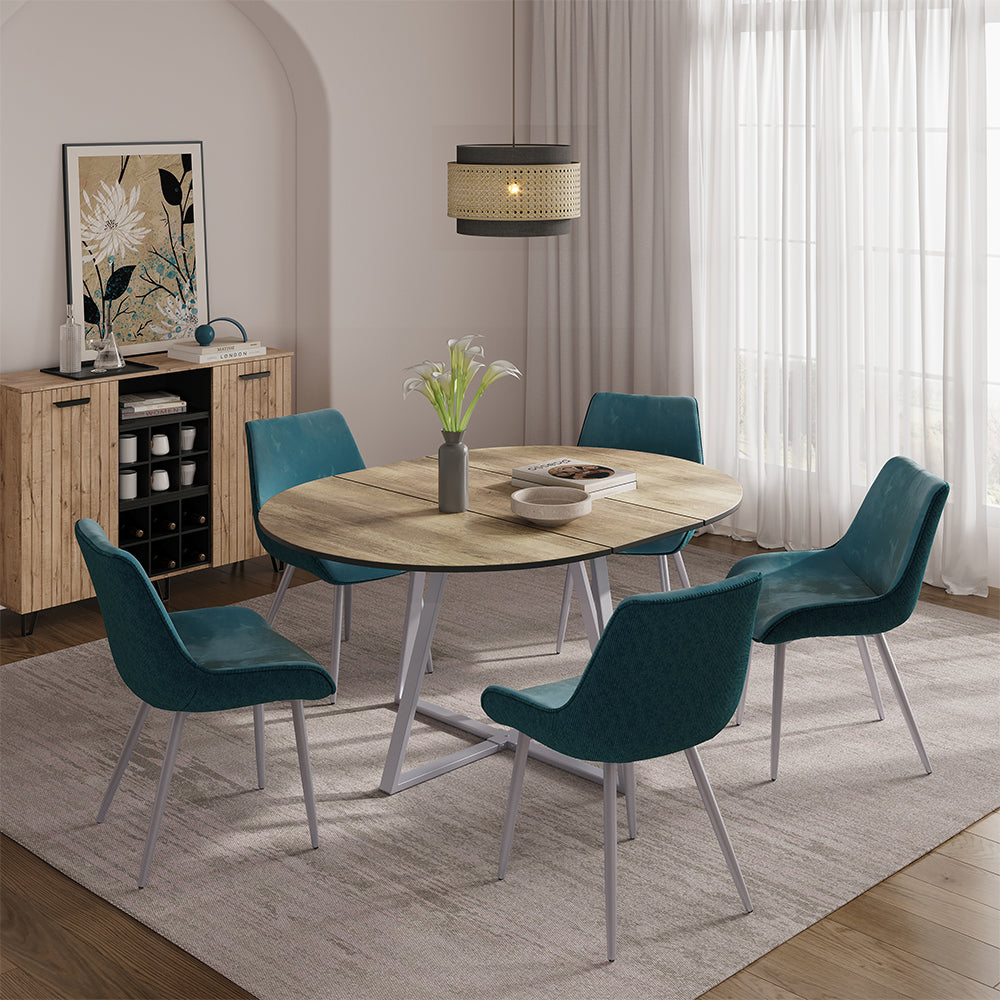 Vicco tavolo da pranzo allungabile Rovere rustico/grigio 120 x 120 cm Estensibile