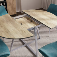 Vicco tavolo da pranzo allungabile Rovere rustico/grigio 120 x 120 cm Estensibile