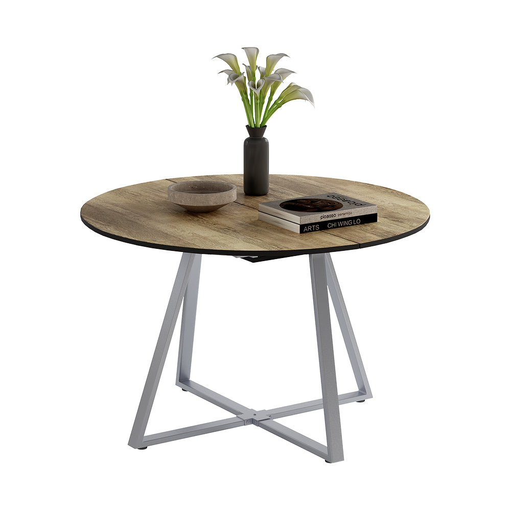 Vicco tavolo da pranzo allungabile Rovere rustico/grigio 120 x 120 cm Estensibile