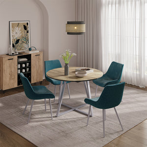 Vicco tavolo da pranzo allungabile Rovere rustico/grigio 120 x 120 cm Estensibile