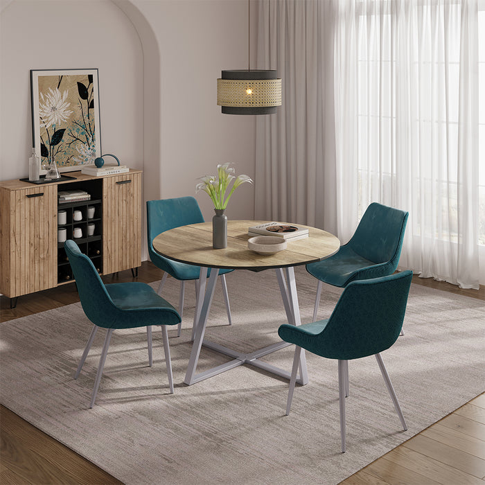 Vicco tavolo da pranzo allungabile Rovere rustico/grigio 120 x 120 cm Estensibile