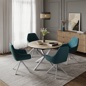 Vicco tavolo da pranzo allungabile Rovere rustico/grigio 120 x 76.5 cm Estensibile