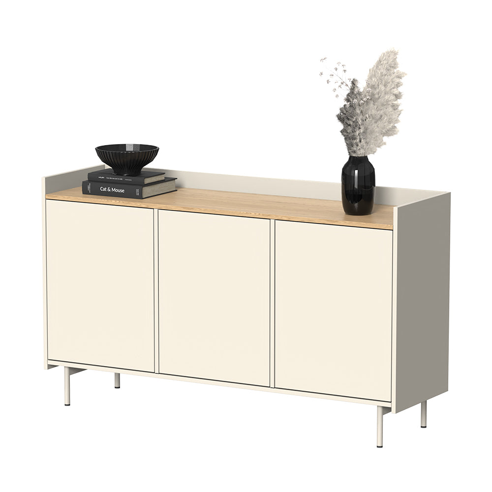 Vicco Credenza Crema 140 x 82 cm con 6 scomparti