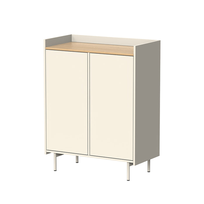Vicco Credenza Crema 80 x 103 cm con 6 scomparti