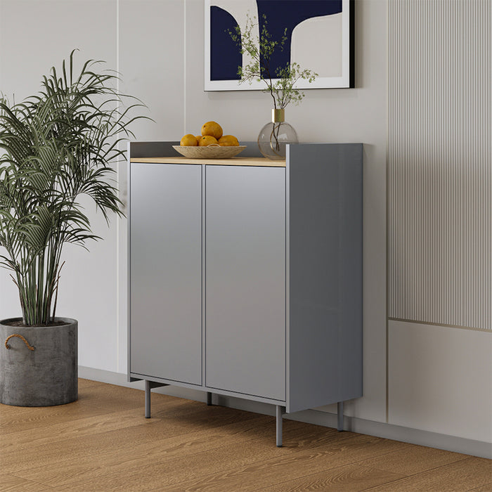 Vicco Credenza Grigio/quercia 80 x 103 cm con 6 scomparti