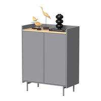 Vicco Credenza Grigio/quercia 80 x 103 cm con 6 scomparti