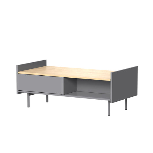 Vicco Tavolino Grigio/quercia 100 x 50 cm con 2 cassetti