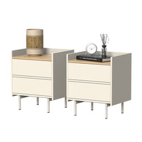 Vicco Comodino Crema Set di 2