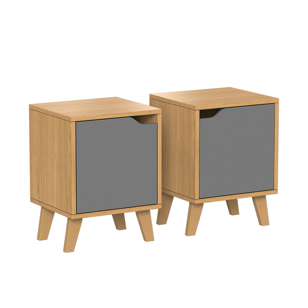 Vicco Comodino Rovere/antracite 2 parti