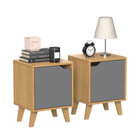 Vicco Comodino Rovere/antracite 2 parti