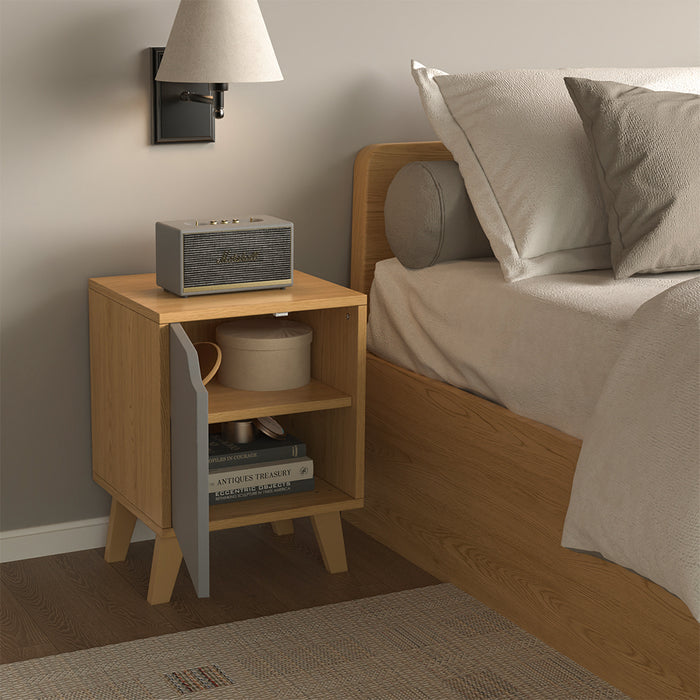 Vicco Comodino Rovere/antracite 2 parti