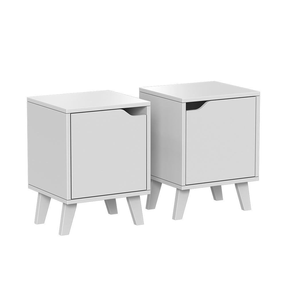 Vicco Comodino Bianco Set di 2