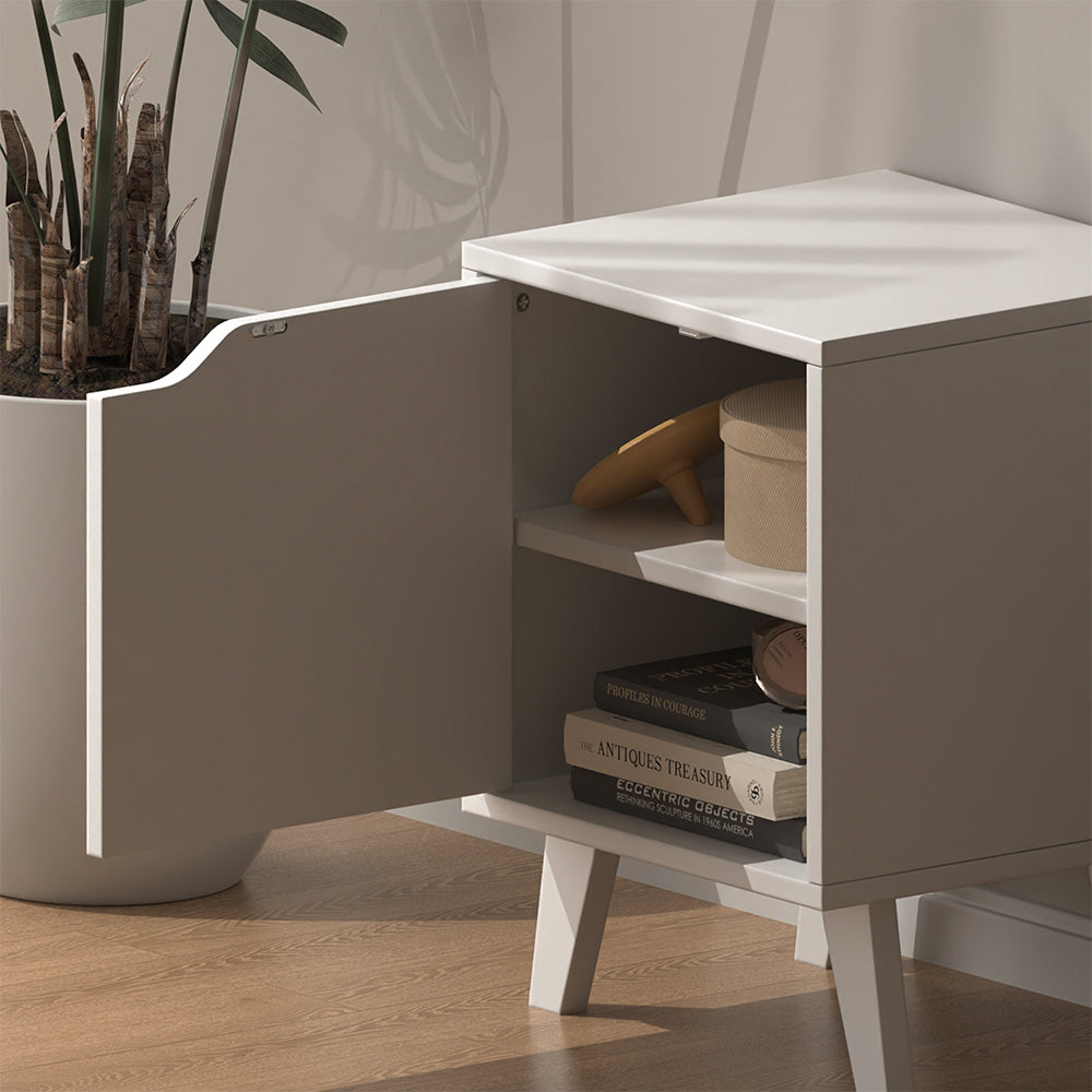 Vicco Comodino Bianco Set di 2