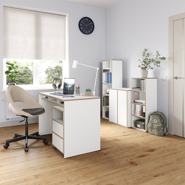 Vicco Contenitore per rotoli Bianco 42 x 55 cm con ripiani e 2 cassetti