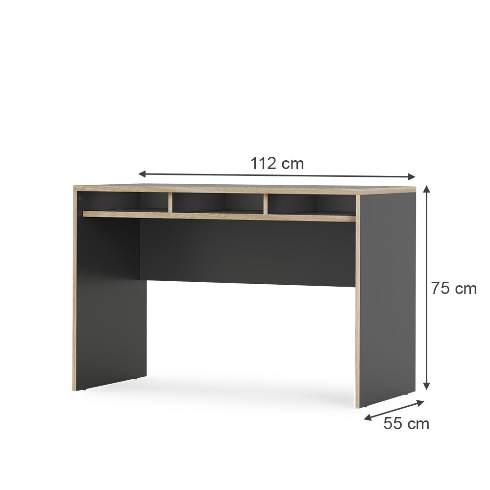 Vicco Scrivania con ripiani Antracite 112 x 55 cm con 3 scomparti