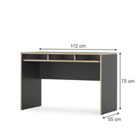 Vicco Scrivania con ripiani Antracite 112 x 55 cm con 3 scomparti