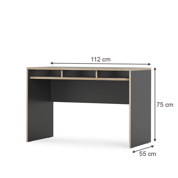 Vicco Scrivania con ripiani Antracite 112 x 55 cm con 3 scomparti