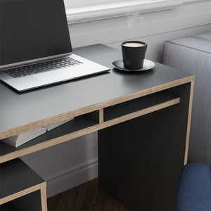 Vicco Scrivania con ripiani Antracite 112 x 55 cm con 3 scomparti