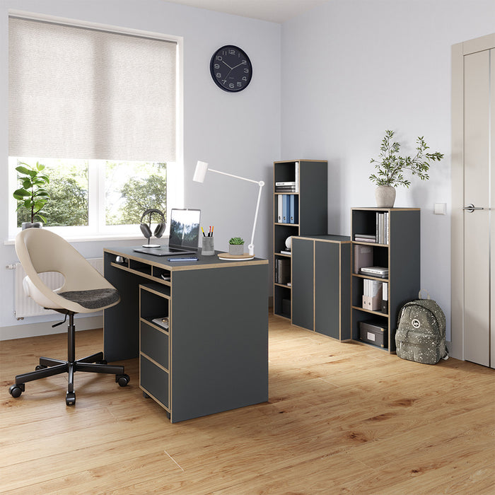 Vicco Scrivania con ripiani Antracite 112 x 55 cm con 3 scomparti