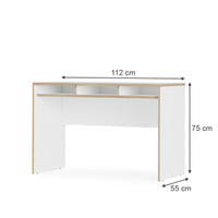 Vicco Scrivania con ripiani Bianco 112 x 55 cm con 3 scomparti