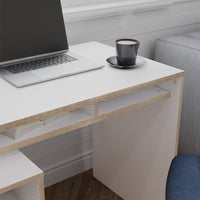 Vicco Scrivania con ripiani Bianco 112 x 55 cm con 3 scomparti