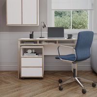 Vicco Scrivania con ripiani Bianco 112 x 55 cm con 3 scomparti