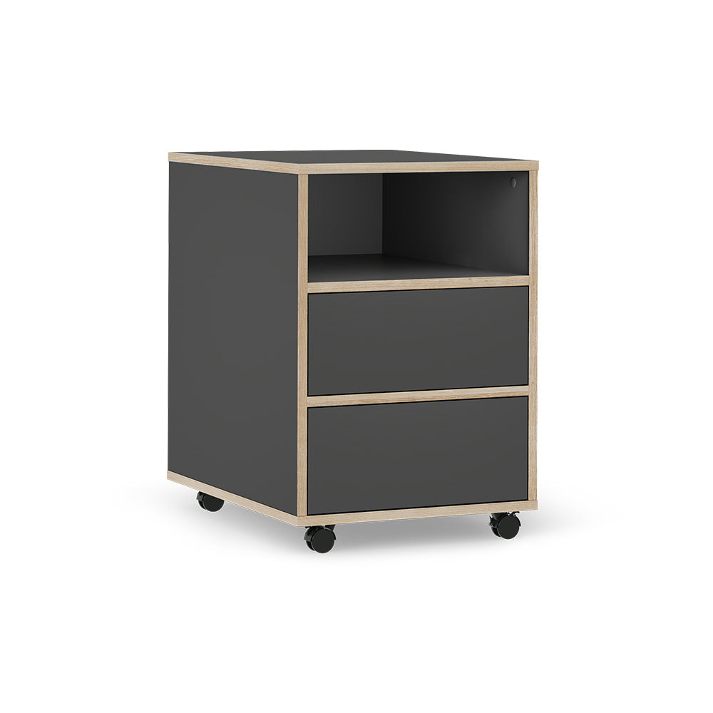 Vicco Contenitore per rotoli Antracite 42 x 55 cm con ripiani e 2 cassetti