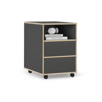 Vicco Contenitore per rotoli Antracite 42 x 55 cm con ripiani e 2 cassetti