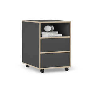 Vicco Contenitore per rotoli Antracite 42 x 55 cm con ripiani e 2 cassetti