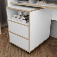 Vicco Contenitore per rotoli Bianco 42 x 55 cm con ripiani e 2 cassetti