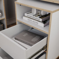 Vicco Contenitore per rotoli Bianco 42 x 55 cm con ripiani e 2 cassetti