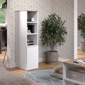 Vicco Armadio universale Bianco/Sonoma 30.2 x 120 cm con una porta