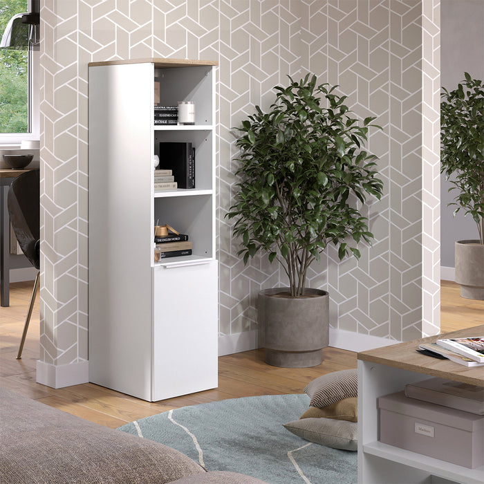 Vicco Armadio universale Bianco/Sonoma 30.2 x 120 cm con una porta