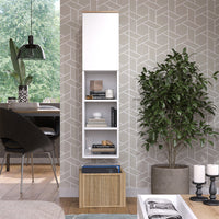 Vicco Armadio universale Bianco/Sonoma 30.2 x 120 cm con una porta