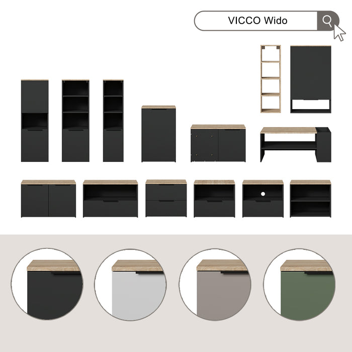 Vicco Credenza Verde 50 x 80 cm con ripiano