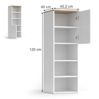 Vicco Armadio universale Bianco/Sonoma 40.2 x 120 cm con una porta