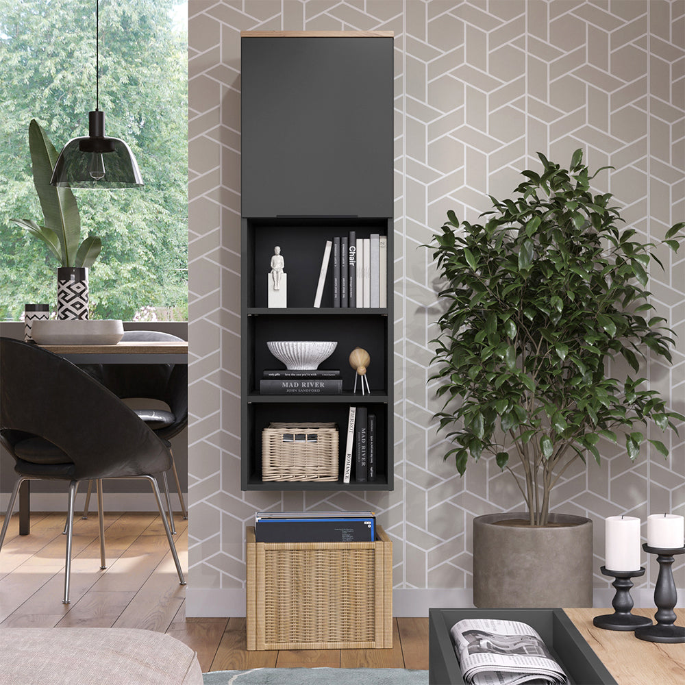 Vicco Armadio universale Antracite/Sonoma 40.2 x 120 cm con una porta